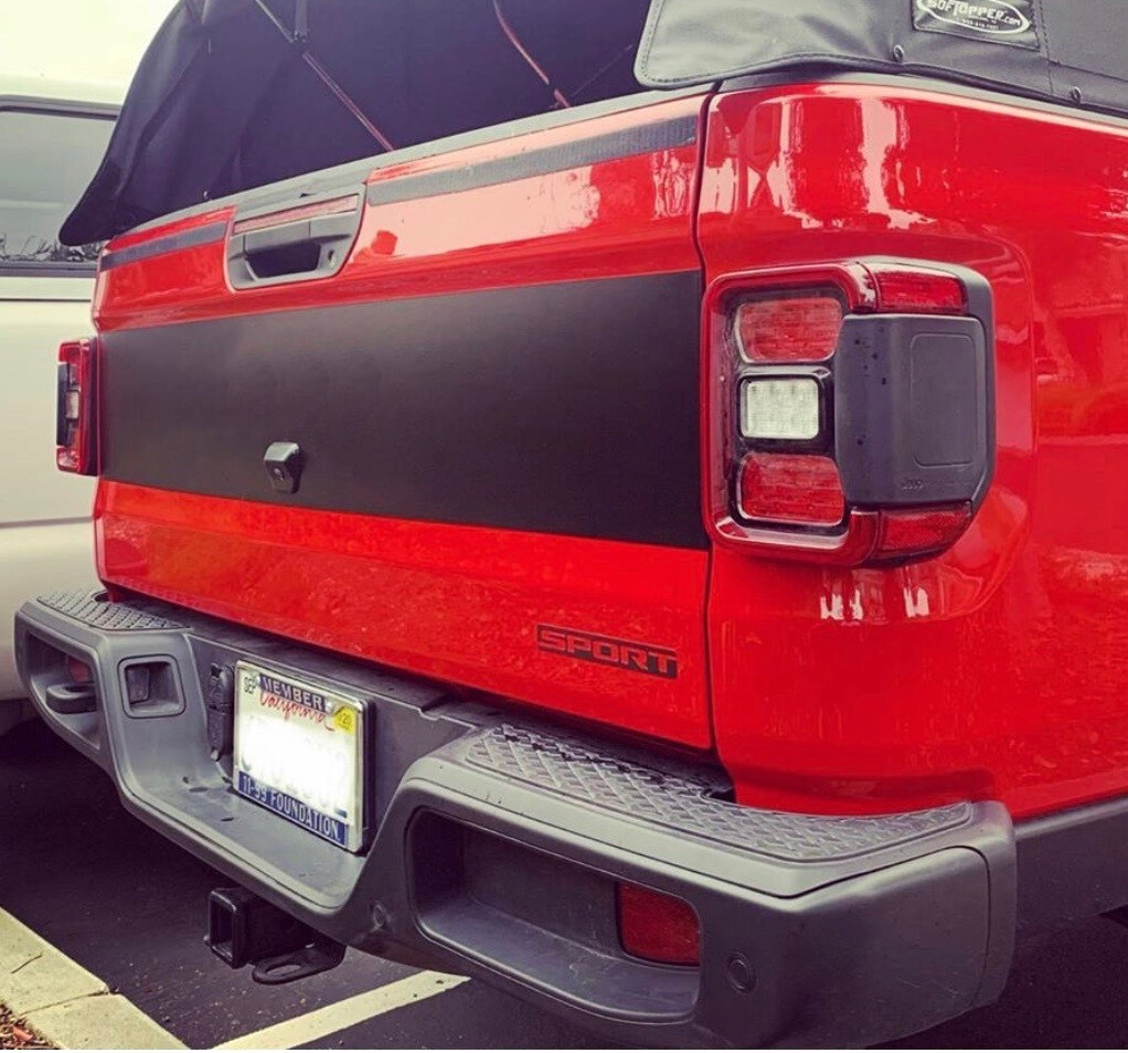 2020 - Up Jeep Gladiator JT Tailgate Blackout Vinyl Graphics
