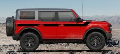 2021-up Ford Bronco Retro Special Decor Style Side Graphics Kit (Wide Below Body Line) 2021-up Ford Bronco Retro Special Decor Style Side Graphics Kit (Wide Below Body Line)