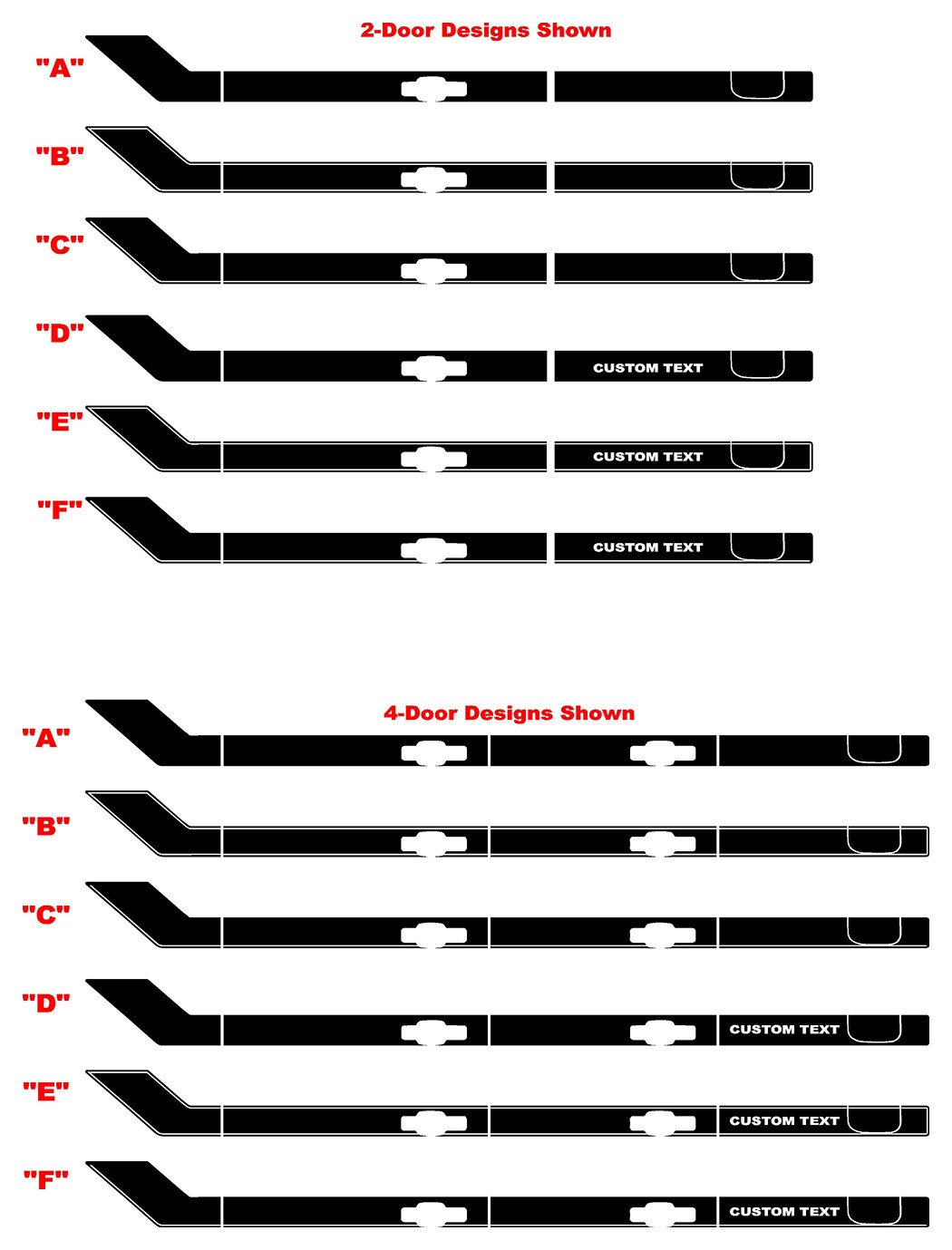 2021-up Ford Bronco Retro Special Decor Style Side Graphics Kit (Wide Below Body Line)