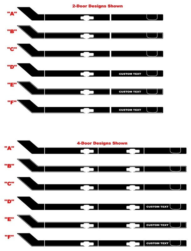 2021-up Ford Bronco Retro Special Decor Style Side Graphics Kit (Wide Below Body Line)