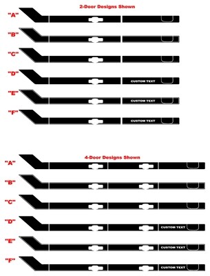 2021-up Ford Bronco Retro Special Decor Style Side Graphics Kit (Wide Below Body Line)