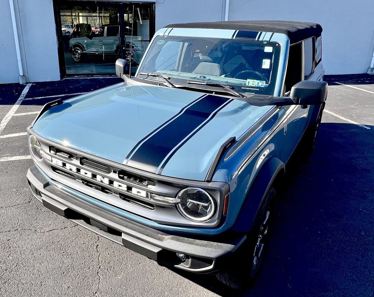 2021-up Ford Bronco Offset Rally Stripe Vinyl Graphics Kit