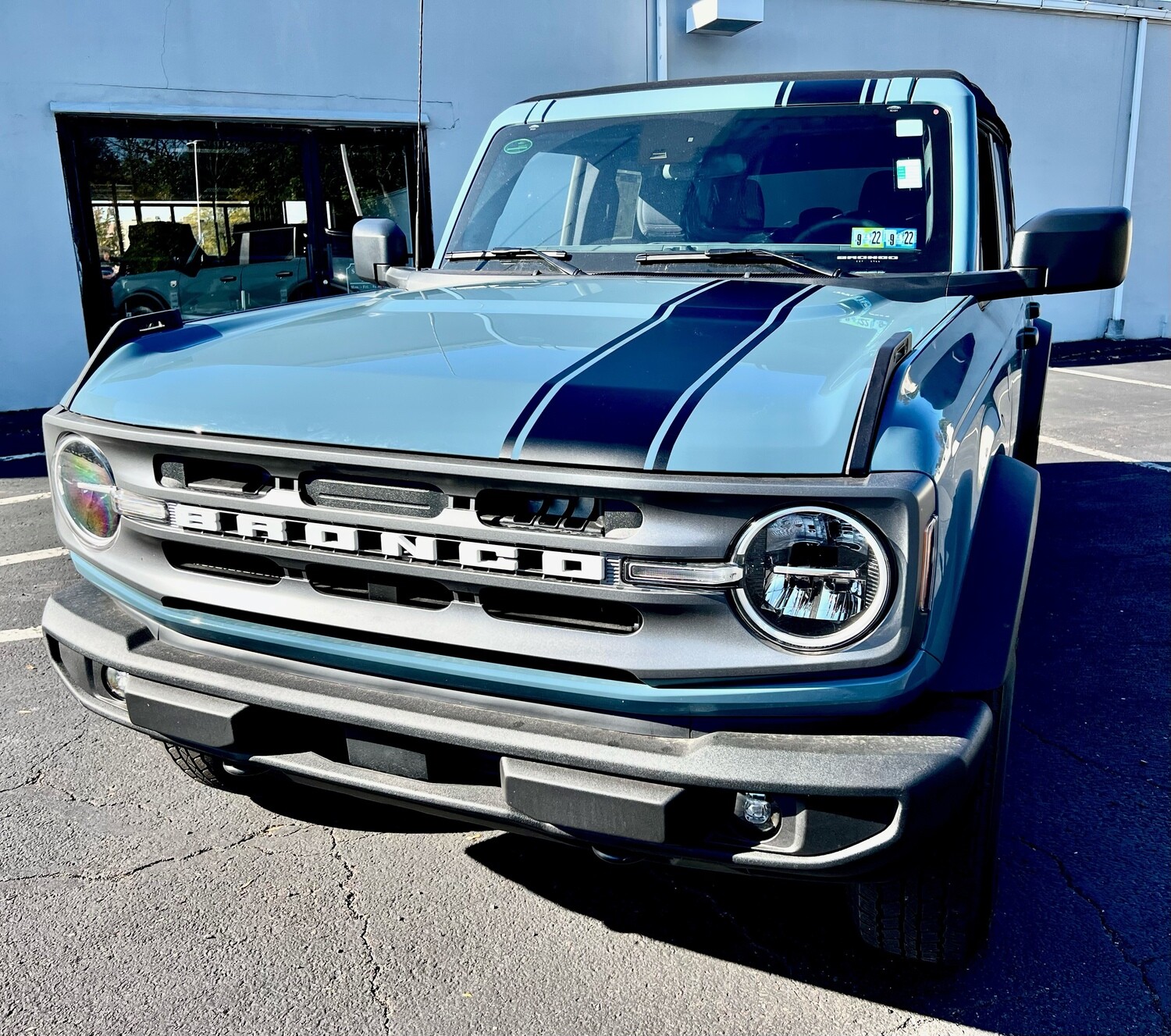 2021-up Ford Bronco Offset Rally Stripe Vinyl Graphics Kit