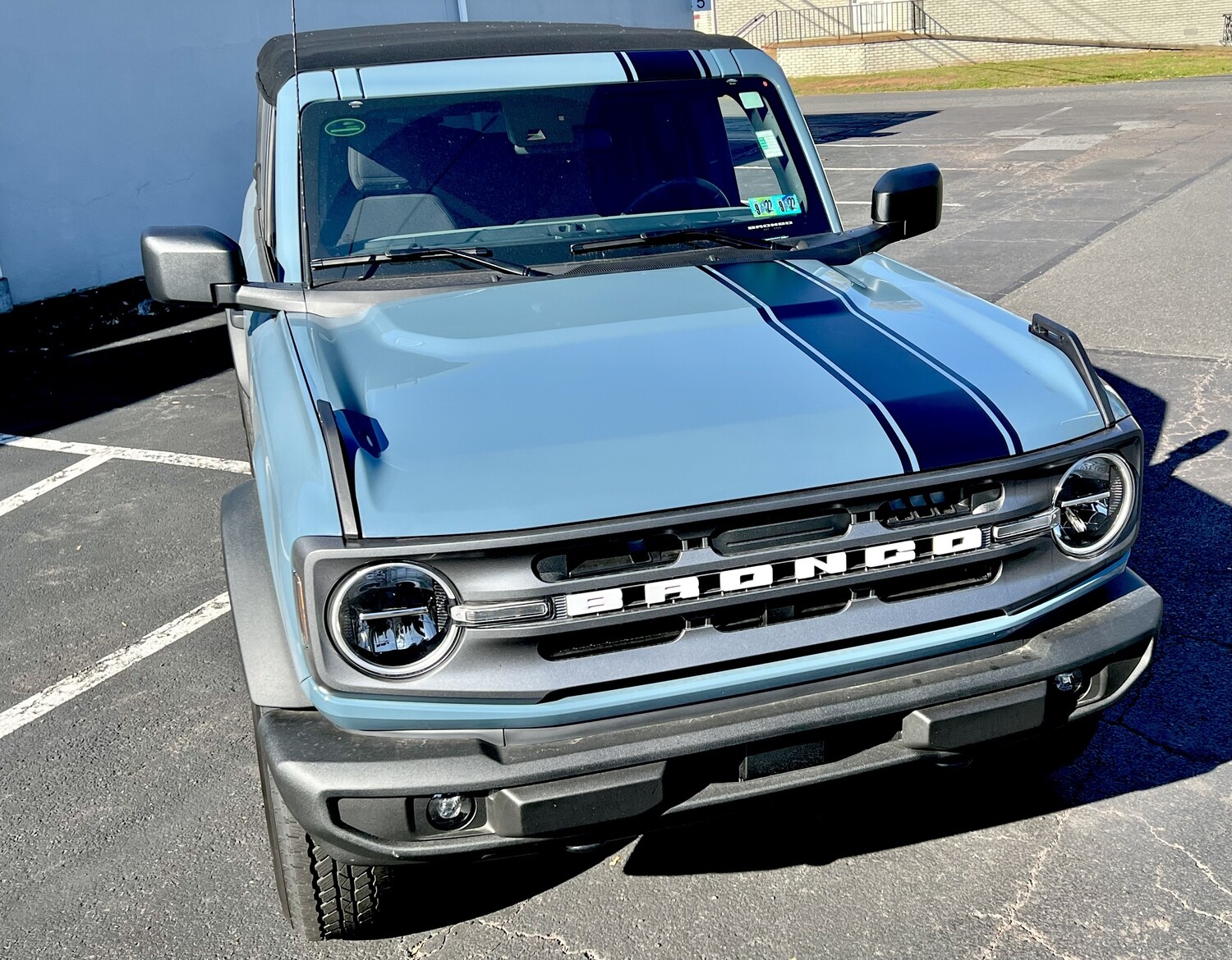 2021-up Ford Bronco Offset Rally Stripe Vinyl Graphics Kit