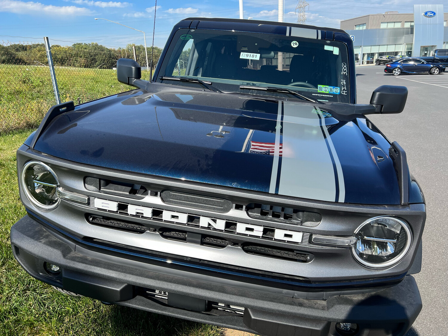 2021-up Ford Bronco Offset Rally Stripe Vinyl Graphics Kit