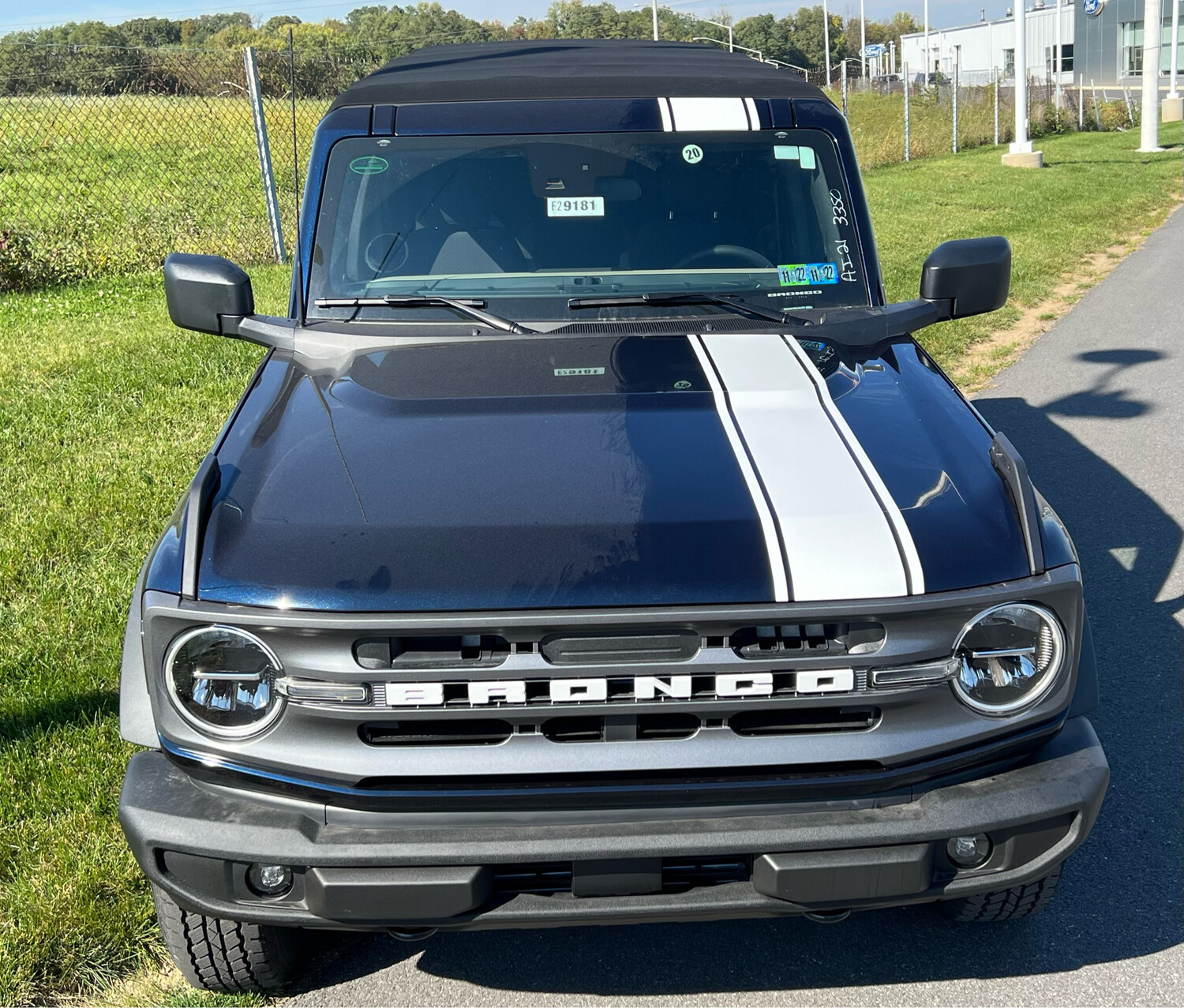 2021-up Ford Bronco Offset Rally Stripe Vinyl Graphics Kit