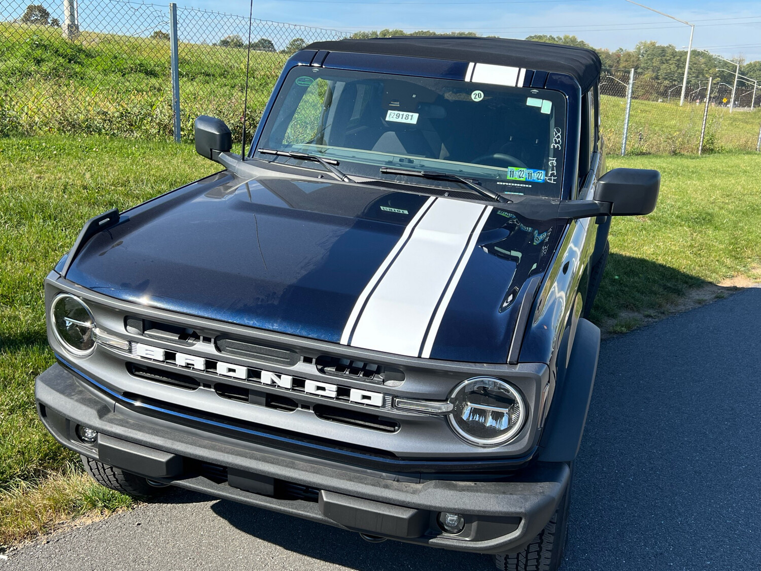 2021-up Ford Bronco Offset Rally Stripe Vinyl Graphics Kit