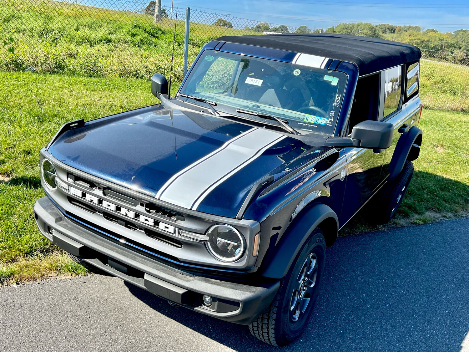 2021-up Ford Bronco Offset Rally Stripe Vinyl Graphics Kit