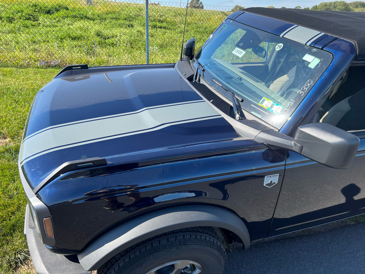 2021-up Ford Bronco Offset Rally Stripe Vinyl Graphics Kit
