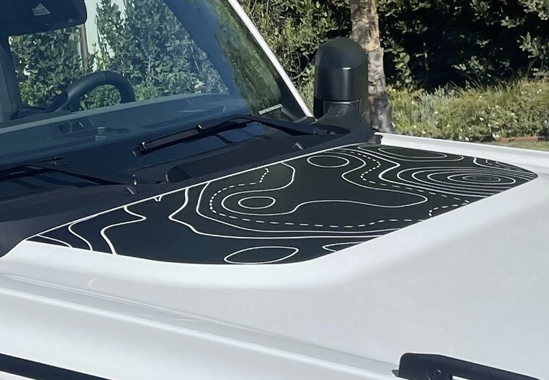 2021-up Ford Bronco Hood Bump Vinyl Graphics Kit