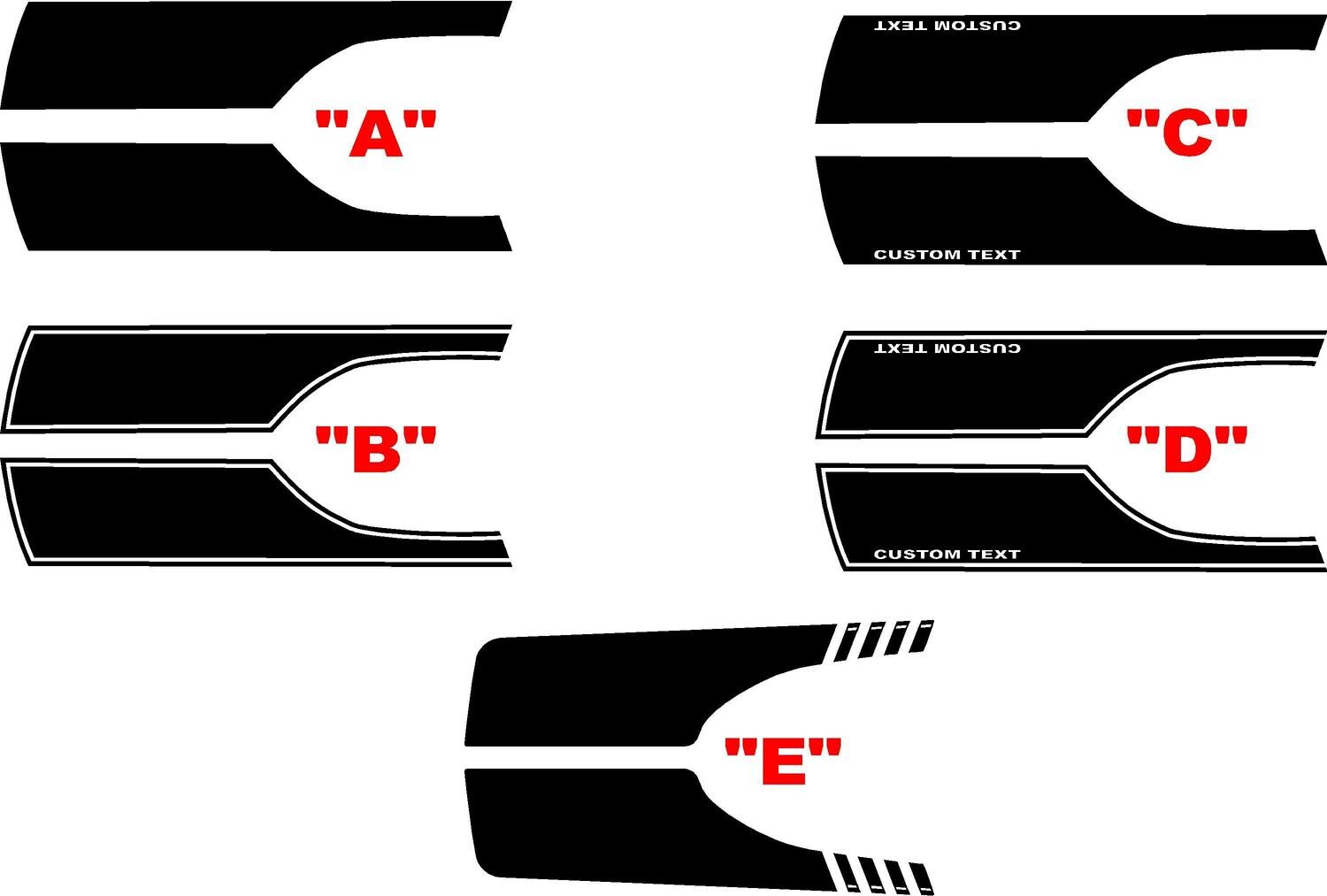 2021-up Ford Bronco Outer Hood Blackout Graphics Kit