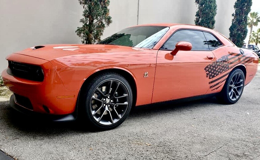 2008 - Up Dodge Challenger/Charger/Misc Large Tattered Flag Graphics
