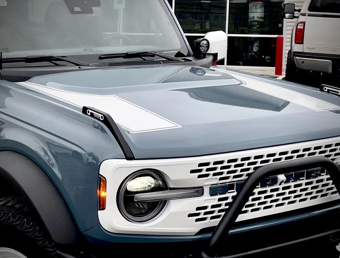 2021-up Ford Bronco Outer Hood Blackout Graphics Kit