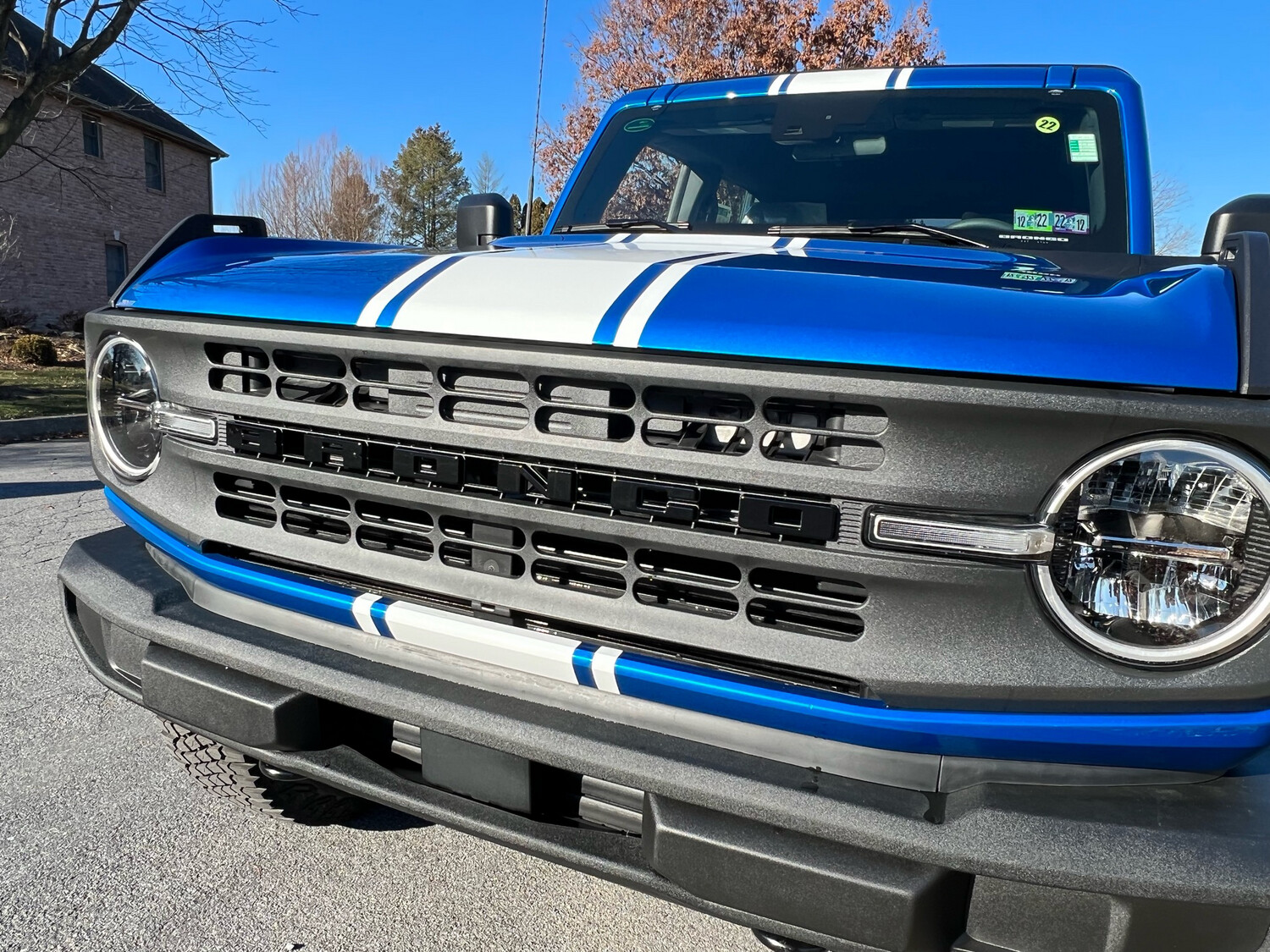 2021-up Ford Bronco Wide Rally Stripe Vinyl Graphics Kit