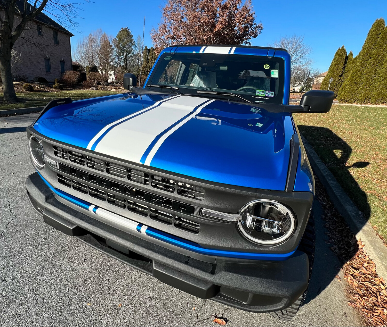 2021-up Ford Bronco Wide Rally Stripe Vinyl Graphics Kit