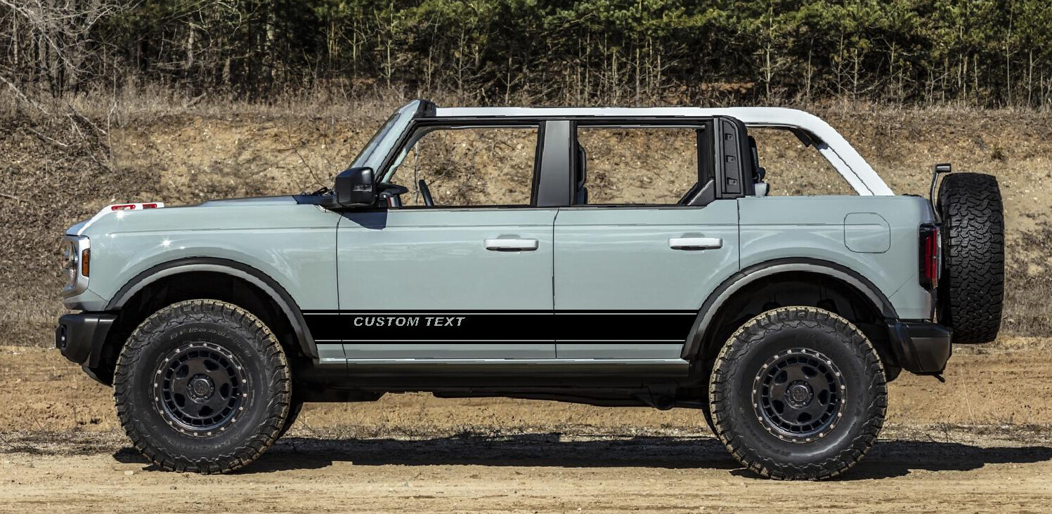 2021-up Ford Bronco SuperWide Rocker Stripe Side Graphics Kit
