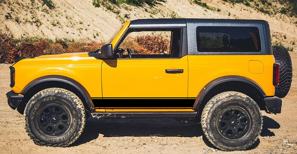 2021-up Ford Bronco SuperWide Rocker Stripe Side Graphics Kit