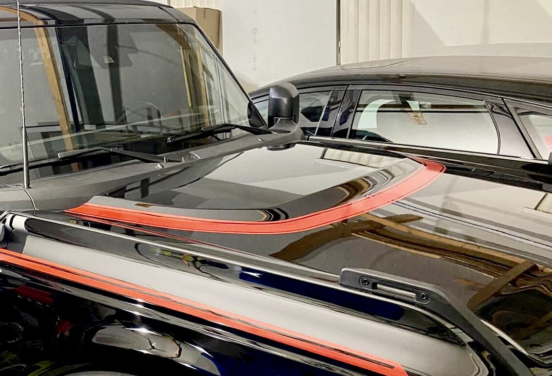 2021-up Ford Bronco Retro Explorer #1 Style Hood Bump Surround Vinyl Graphics Kit