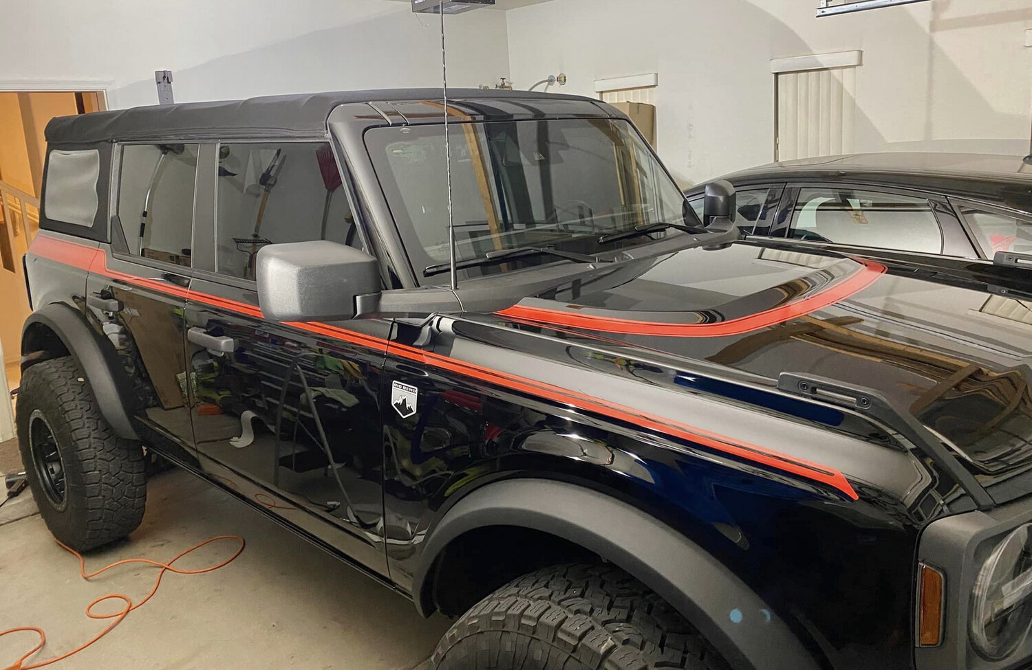 2021-up Ford Bronco Retro Explorer #1 Style Hood Bump Surround Vinyl Graphics Kit