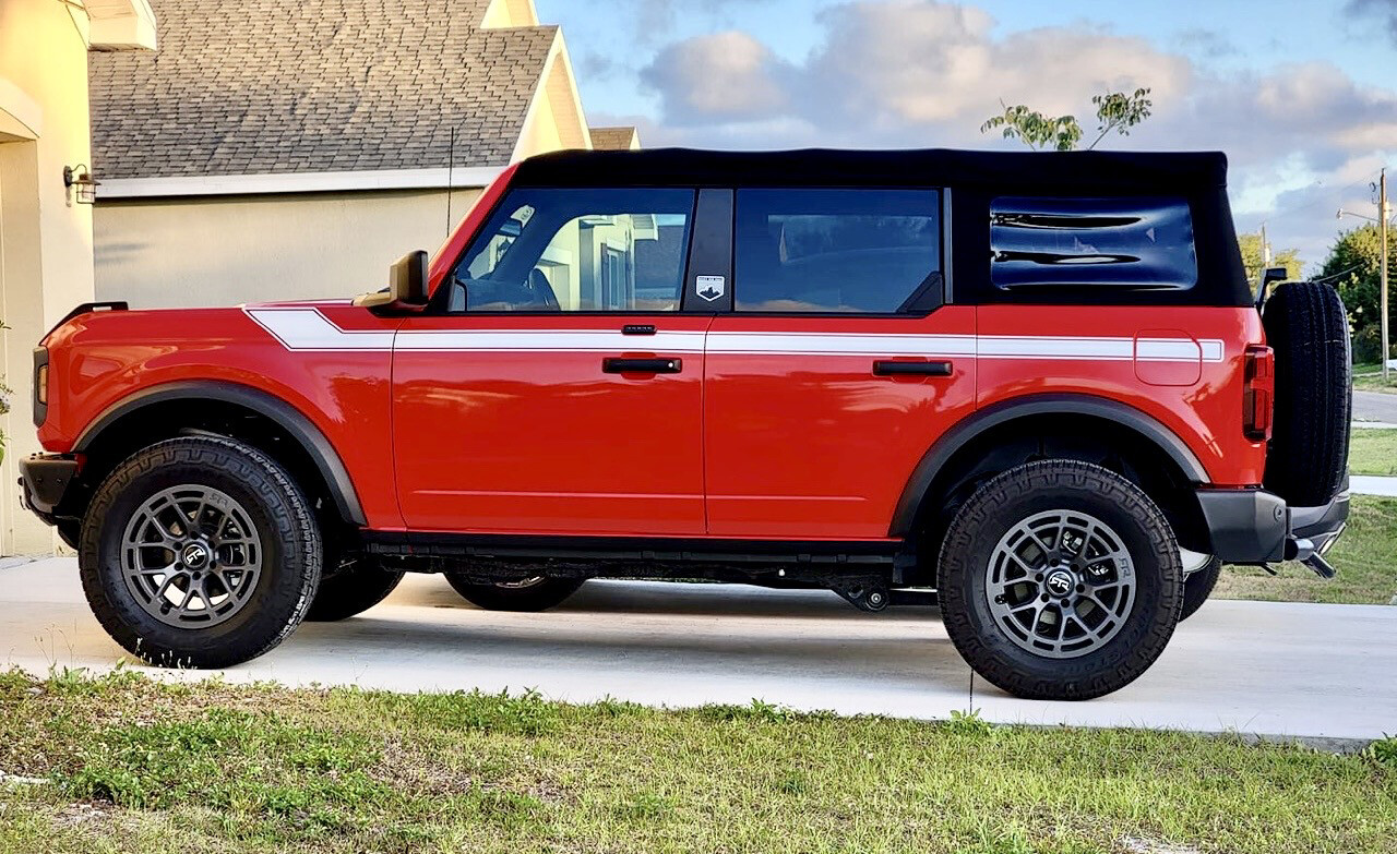 2021-up Ford Bronco Retro Special Decor Style Side Graphics Kit (Centered on Body Line)