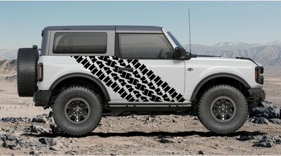 2021-up Ford Bronco Extra Large Mud Tire Graphics Kit