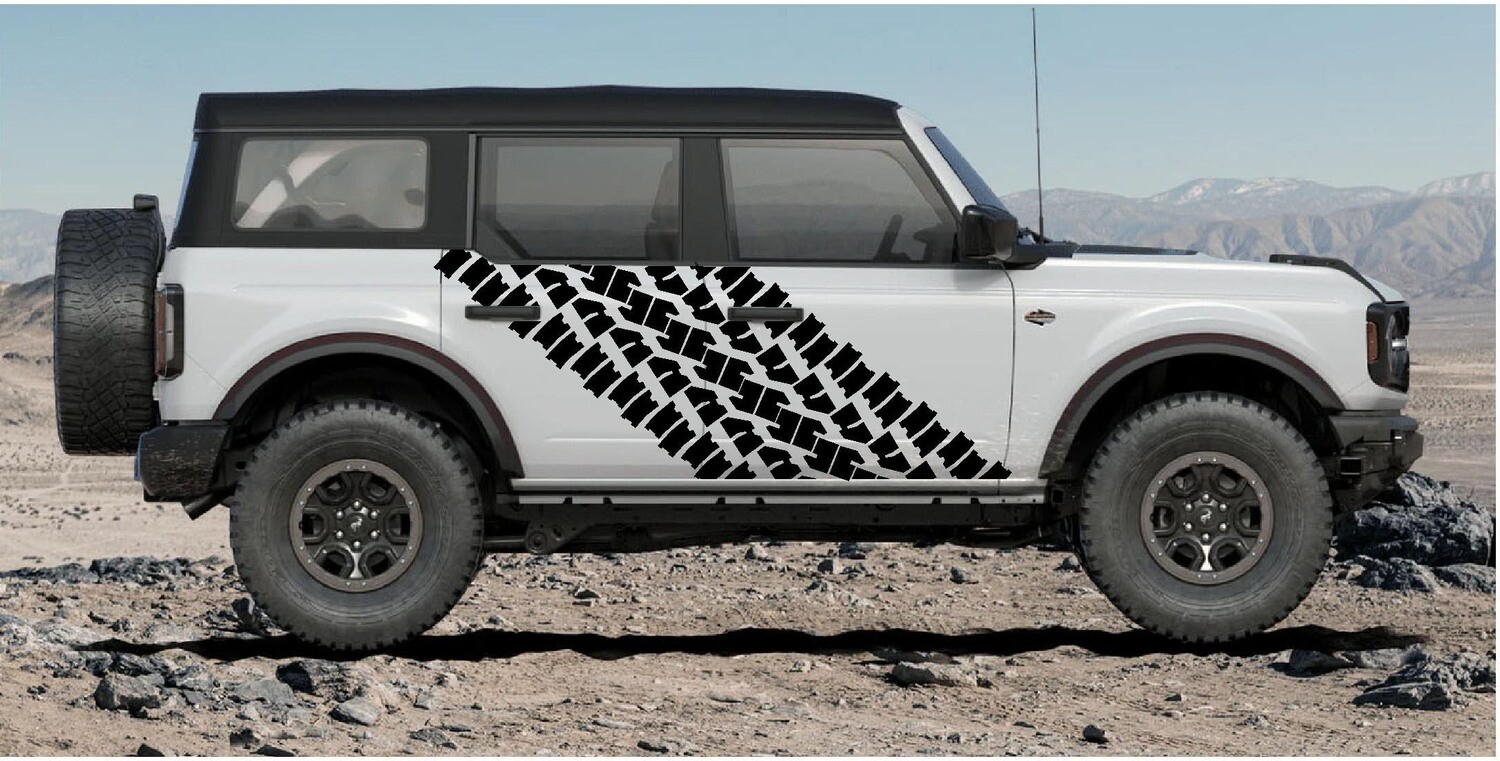 2021-up Ford Bronco Extra Large Mud Tire Graphics Kit