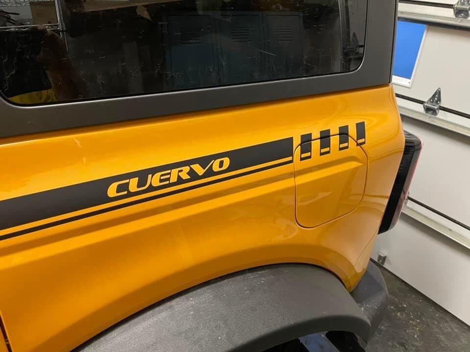 2021-up Ford Bronco Full Length FE Style Upper Side Stripe Kit