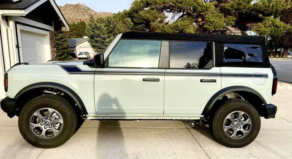 2021-up Ford Bronco Retro Special Decor Style Side Graphics Kit (Centered on Body Line)