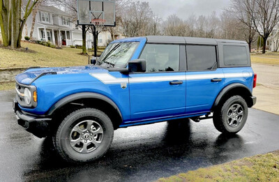 2021-up Ford Bronco Retro Special Decor Style Side Graphics Kit (Centered on Body Line)