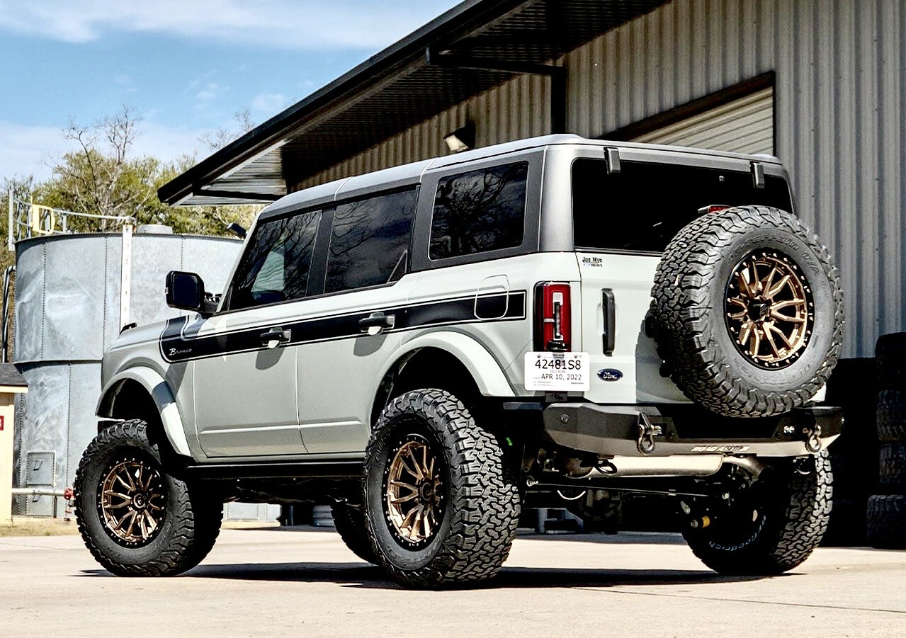 2021-up Ford Bronco Retro Special Decor Style Side/Hood Graphics Kit (Below Body Line Wide Stripe)
