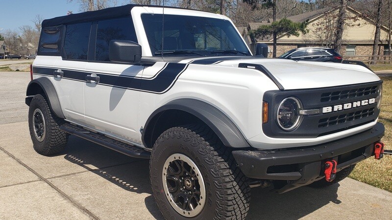 2021-up Ford Bronco Retro Special Decor Style Side/Hood Graphics Kit (Below Body Line Wide Stripe)