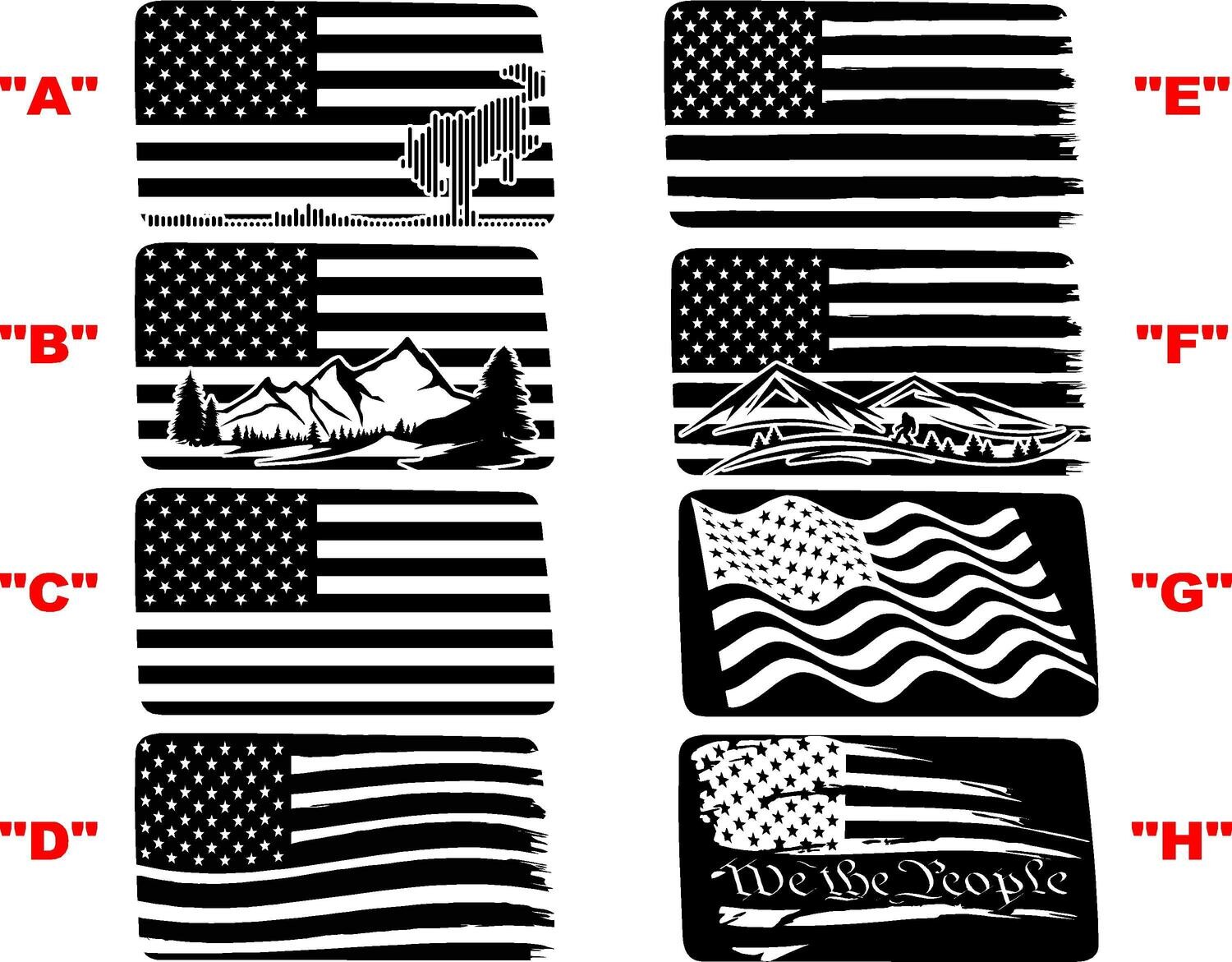 2021-up Ford Bronco Rear Side Window Graphics