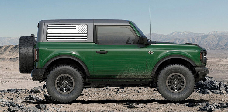 2021-up Ford Bronco Rear Side Window Graphics