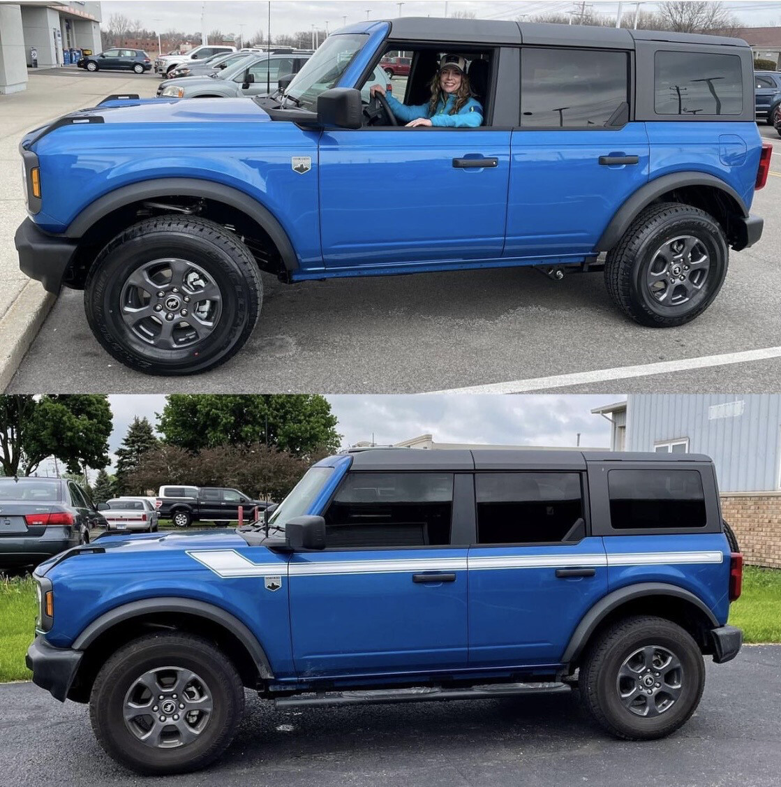 2021-up Ford Bronco Retro Special Decor Style Side Graphics Kit (Centered on Body Line)