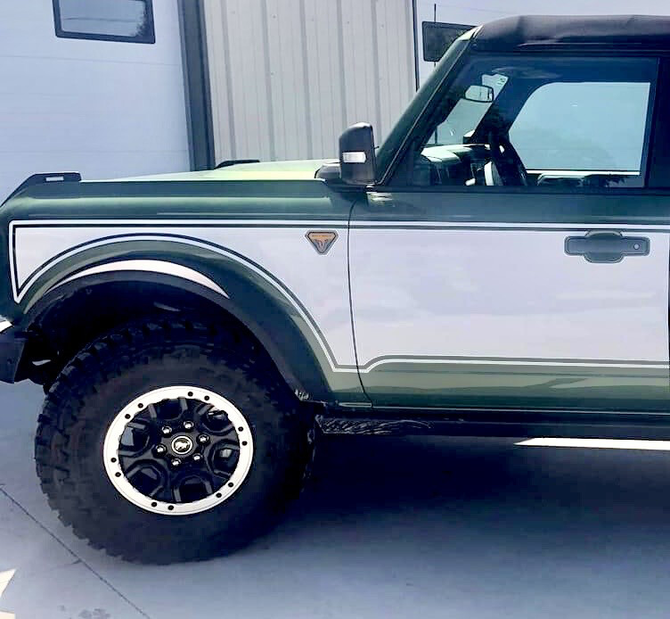 2021-up Ford Bronco Two Tone Center Body Graphics