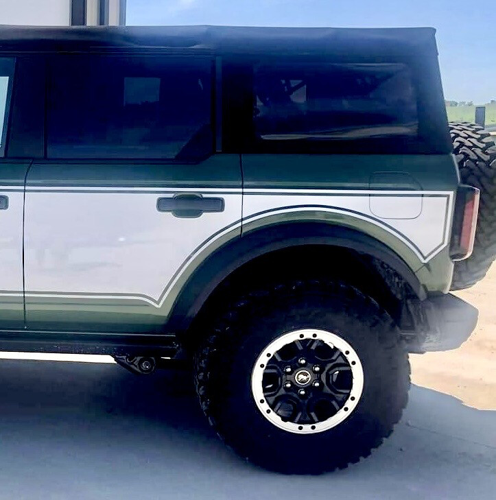 2021-up Ford Bronco Two Tone Center Body Graphics