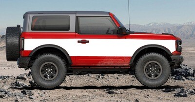 2021-up Ford Bronco Two Tone Wrap Style Body Graphics 2021-up Ford Bronco Two Tone Wrap Style Body Graphics