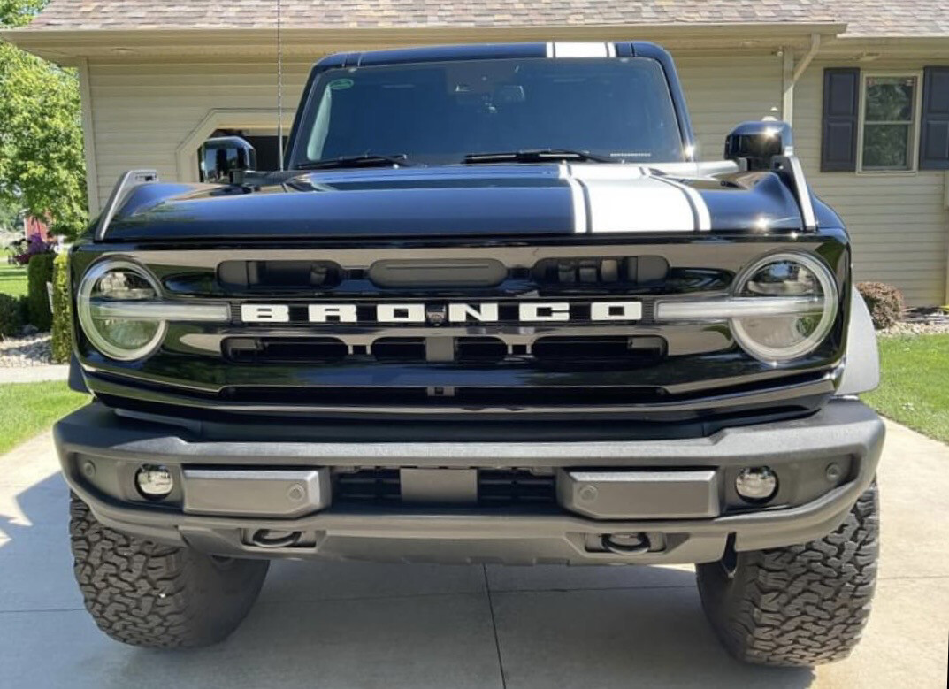 2021-up Ford Bronco Offset Rally Stripe Vinyl Graphics Kit