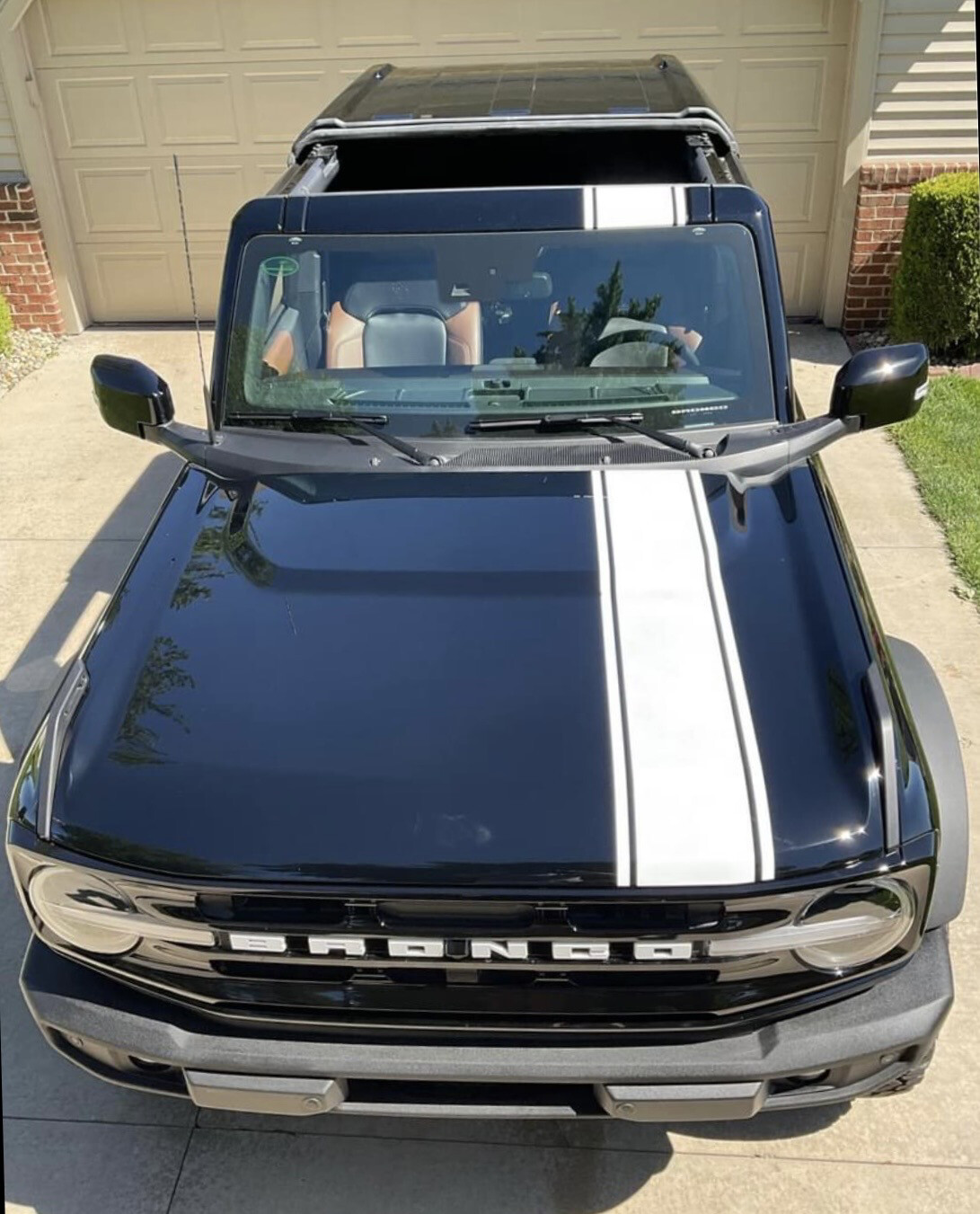 2021-up Ford Bronco Offset Rally Stripe Vinyl Graphics Kit