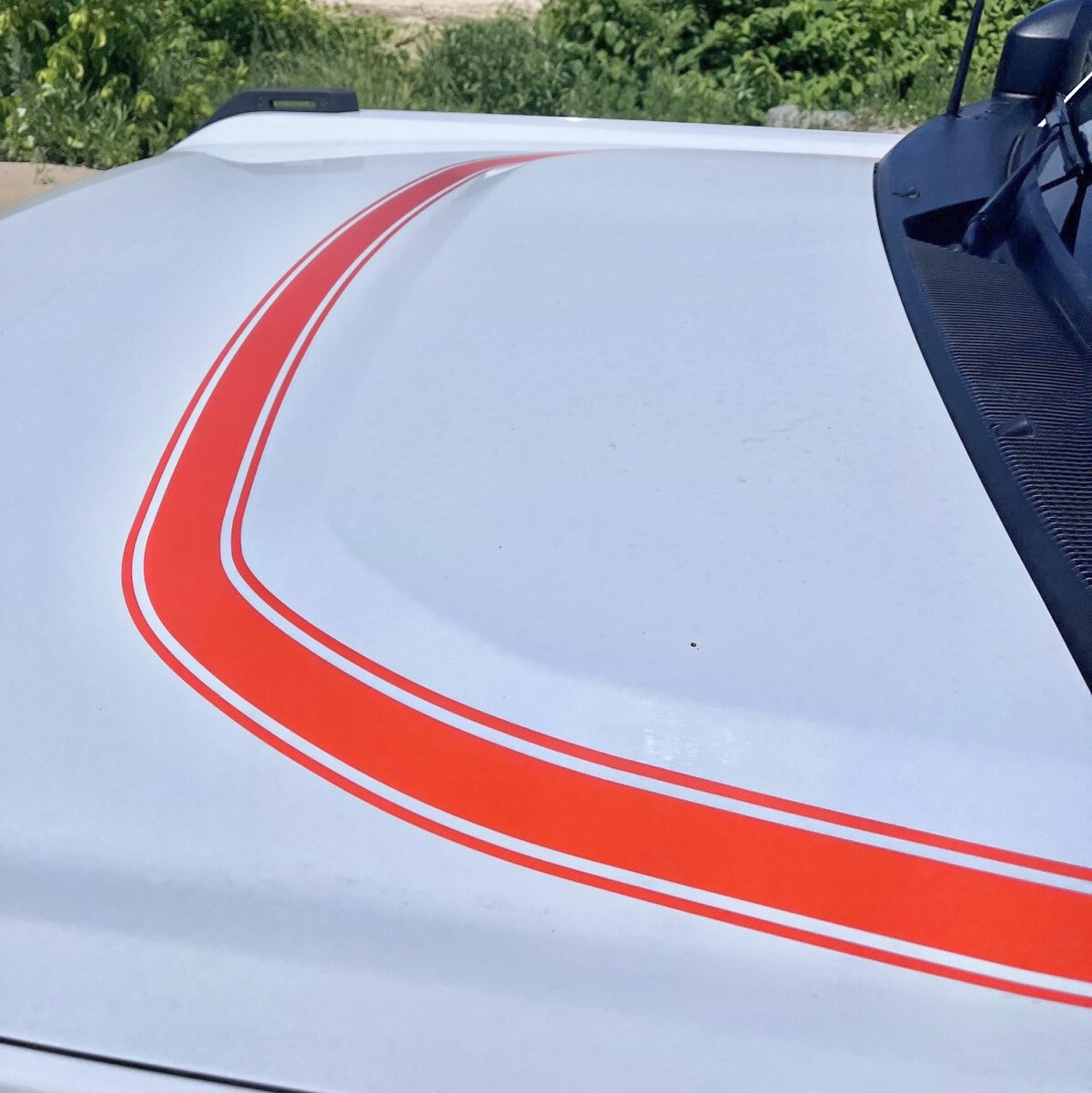 2021-up Ford Bronco Retro Explorer #1 Style Hood Bump Surround Vinyl Graphics Kit