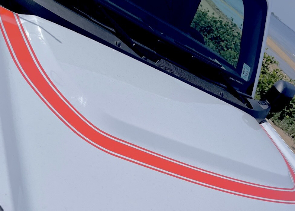 2021-up Ford Bronco Retro Explorer #1 Style Hood Bump Surround Vinyl Graphics Kit