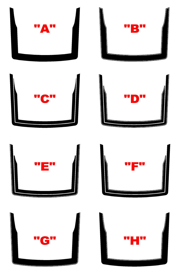 2021-up Ford Bronco Explorer #2 Style Hood Vinyl Graphics Kit