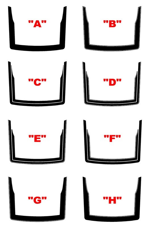 2021-up Ford Bronco Explorer #2 Style Hood Vinyl Graphics Kit
