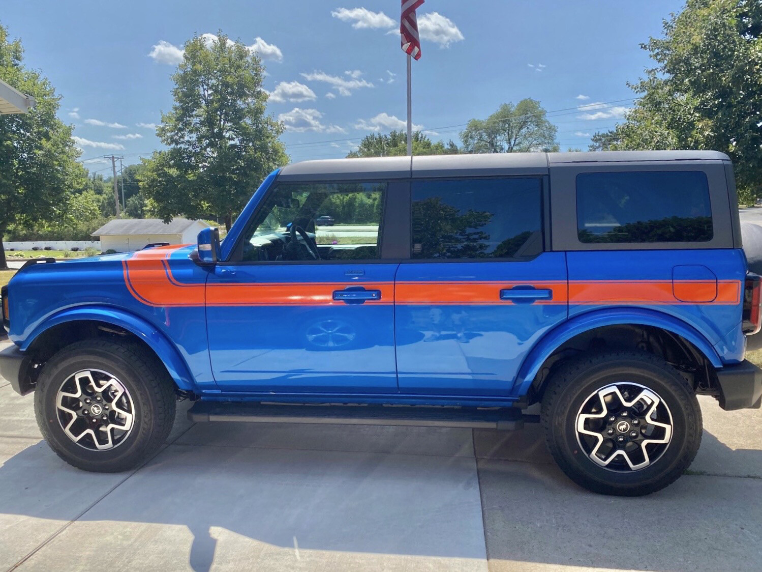 2021-up Ford Bronco Retro Special Decor Style Side/Hood Graphics Kit (Below Body Line Wide Stripe)
