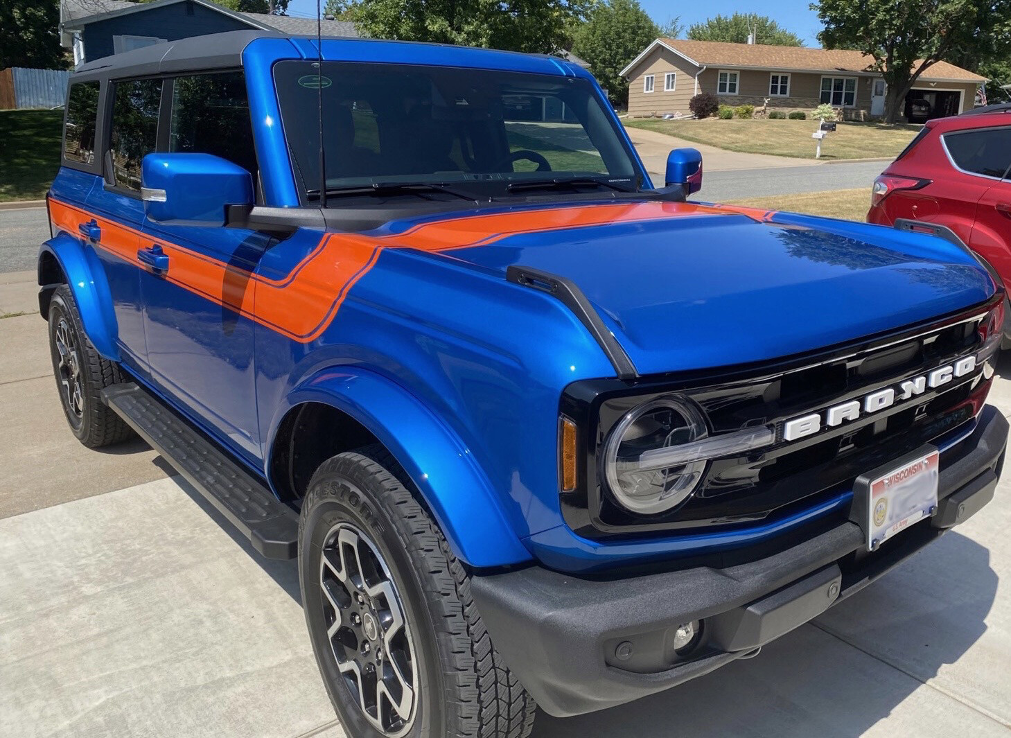 2021-up Ford Bronco Retro Special Decor Style Side/Hood Graphics Kit (Below Body Line Wide Stripe)