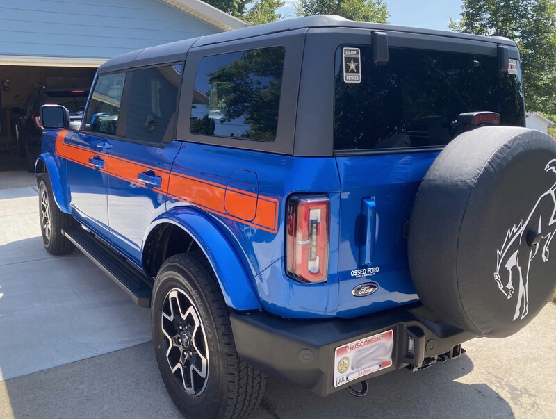 2021-up Ford Bronco Retro Special Decor Style Side/Hood Graphics Kit (Below Body Line Wide Stripe)