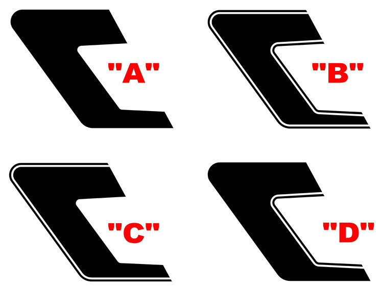 2021-up Ford Bronco Small "H" Style Velocity C Stripes