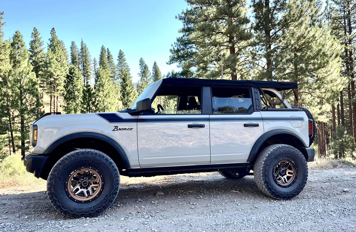 2021-up Ford Bronco Retro Special Decor Style Side Graphics Kit (Centered on Body Line)