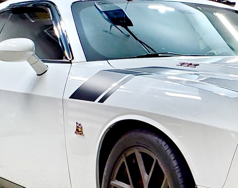 2015 - Up Dodge Challenger Scat Pack Inspired Hood to Fender Stripes