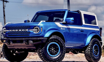 2021-up Ford Bronco Retro Special Decor Style Side/Hood Graphics Kit (Centered on Body Line)
